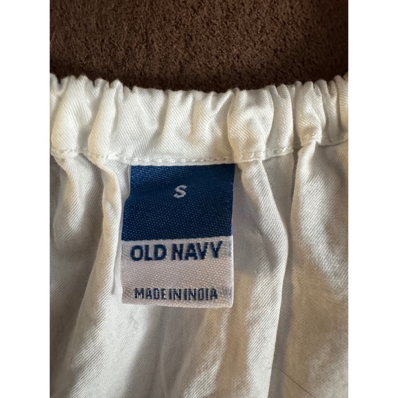 NWT Old Navy Women's White 100% Cotton Puff Sleeve Cut-Out Mini Dress Size Small - Picture 3 of 11
